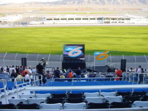 Mazda Joy of 6 reveal ride and drive setup at Las Vegas Motor Speedway 2002.