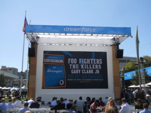 Dreamforce 2015 at Moscone Center San Francsico setup and show days.