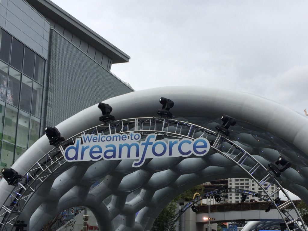 Dreamforce 2014 setup and show, Moscone Center at Howard Street San Francisco, CA.