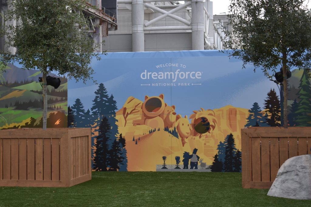 Dreamforce 2017 Dream Valley on Howard Street San Francisco during show.